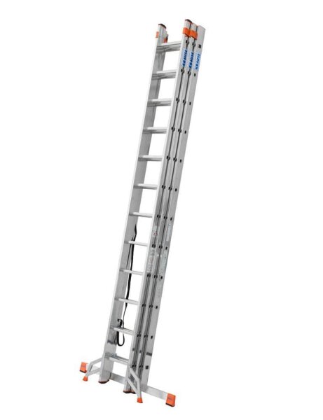 KRAUSE Vielzweckleiter MONTO Tribilo silber 3x 12 Sprossen, H: 355,0 cm