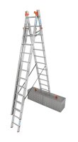 KRAUSE Vielzweckleiter MONTO Tribilo silber 3x 12 Sprossen, H: 355,0 cm