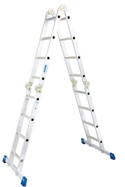 KRAUSE Gelenkleiter STABILO silber 16 Sprossen, H: 130,0 cm