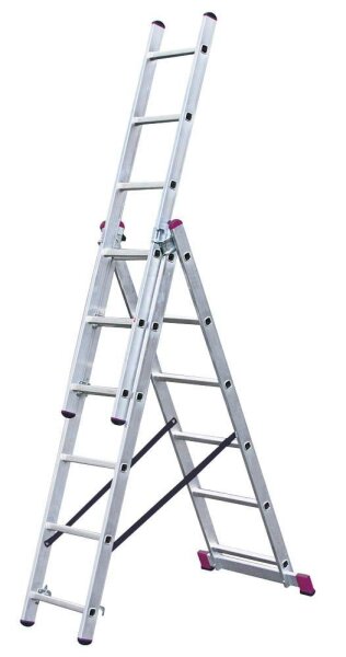KRAUSE Vielzweckleiter CORDA silber 3x 6 Sprossen, H: 168,0 cm