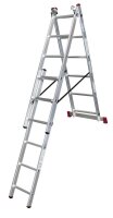KRAUSE Vielzweckleiter CORDA silber 3x 6 Sprossen, H:...