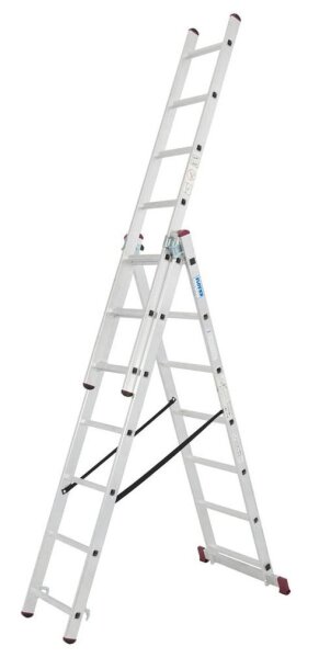 KRAUSE Vielzweckleiter CORDA silber 3x 7 Sprossen, H: 200,0 cm