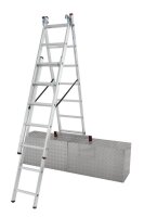 KRAUSE Vielzweckleiter CORDA silber 3x 7 Sprossen, H: 200,0 cm