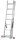 KRAUSE Vielzweckleiter CORDA silber 3x 7 Sprossen, H: 200,0 cm