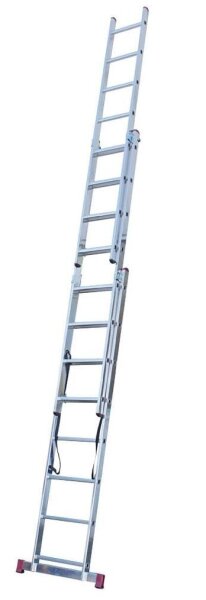 KRAUSE Vielzweckleiter CORDA silber 3x 8 Sprossen, H: 225,0 cm