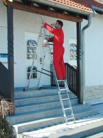 KRAUSE Vielzweckleiter CORDA silber 3x 8 Sprossen, H: 225,0 cm