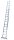 KRAUSE Vielzweckleiter CORDA silber 3x 8 Sprossen, H: 225,0 cm