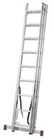 KRAUSE Vielzweckleiter CORDA silber 3x 9 Sprossen, H: 255,0 cm