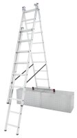 KRAUSE Vielzweckleiter CORDA silber 3x 9 Sprossen, H: 255,0 cm