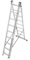 KRAUSE Vielzweckleiter CORDA silber 3x 9 Sprossen, H: 255,0 cm