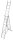KRAUSE Vielzweckleiter CORDA silber 3x 9 Sprossen, H: 255,0 cm
