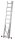 KRAUSE Vielzweckleiter CORDA silber 3x 9 Sprossen, H: 255,0 cm