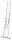 KRAUSE Vielzweckleiter CORDA silber 3x 9 Sprossen, H: 255,0 cm