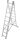 KRAUSE Vielzweckleiter CORDA silber 3x 9 Sprossen, H: 255,0 cm