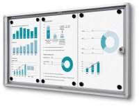 Showdown® Displays Schaukasten Economy XS silber 3x...