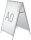 MAUL Kundenstopper public silber DIN A0 2 Fächer 94,0 x 87,3 x 140,5 cm, 1 St.