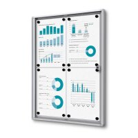 Showdown® Displays Schaukasten Economy XS silber 4x...