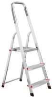 KRAUSE Stehleiter einseitig CORDA silber 3 Stufen, H:...