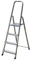 KRAUSE Stehleiter einseitig CORDA silber 4 Stufen, H:...