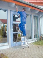 KRAUSE Stehleiter einseitig CORDA silber 4 Stufen, H:...