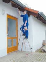 KRAUSE Stehleiter einseitig CORDA silber 5 Stufen, H: 175,0 cm