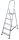 KRAUSE Stehleiter einseitig CORDA silber 5 Stufen, H: 175,0 cm