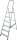 KRAUSE Stehleiter einseitig CORDA silber 6 Stufen, H: 195,0 cm