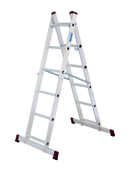 KRAUSE Vielzweckleiter CORDA silber 2x 6 Sprossen, H: 168,0 cm