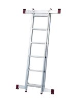 KRAUSE Vielzweckleiter CORDA silber 2x 6 Sprossen, H: 168,0 cm