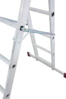 KRAUSE Vielzweckleiter CORDA silber 2x 6 Sprossen, H: 168,0 cm