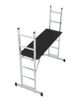 KRAUSE Vielzweckleiter CORDA silber 2x 6 Sprossen, H: 168,0 cm