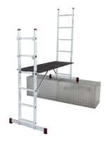 KRAUSE Vielzweckleiter CORDA silber 2x 6 Sprossen, H: 168,0 cm