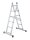 KRAUSE Vielzweckleiter CORDA silber 2x 6 Sprossen, H: 168,0 cm