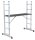 KRAUSE Vielzweckleiter CORDA silber 2x 6 Sprossen, H: 168,0 cm