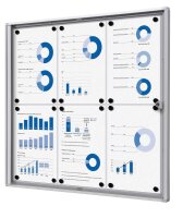 Showdown® Displays Schaukasten Economy XS silber 6x...