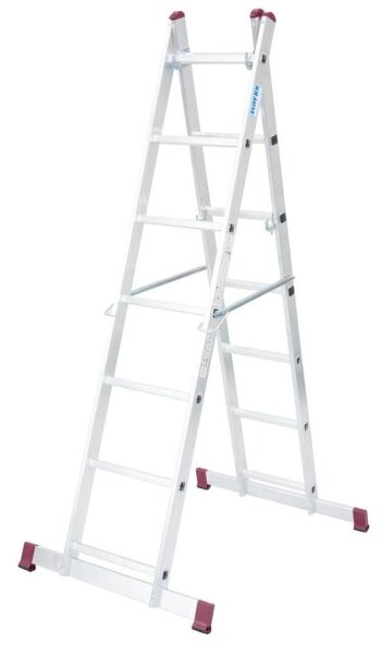 KRAUSE Vielzweckleiter CORDA silber 2x 7 Sprossen, H: 200,0 cm