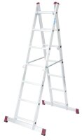 KRAUSE Vielzweckleiter CORDA silber 2x 7 Sprossen, H:...