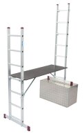 KRAUSE Vielzweckleiter CORDA silber 2x 7 Sprossen, H: 200,0 cm