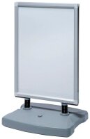 FRANKEN Kundenstopper Tank silber DIN A1 2 Fächer 67,0 x 59,0 x 112,3 cm, 1 St.