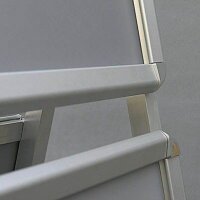 FRANKEN Kundenstopper Standard Plus silber DIN A1 4 Fächer 64,0 x 74,5 x 155,1 cm, 1 St.