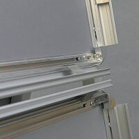 FRANKEN Kundenstopper Standard Plus silber DIN A1 4 Fächer 64,0 x 74,5 x 155,1 cm, 1 St.