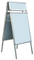 FRANKEN Kundenstopper Standard Plus silber DIN A1 4 Fächer 64,0 x 74,5 x 155,1 cm, 1 St.
