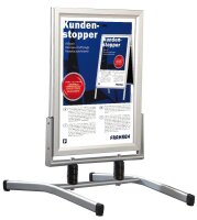 FRANKEN Kundenstopper Outdoor Plus silber DIN A1 2...