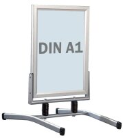 FRANKEN Kundenstopper Outdoor Plus silber DIN A1 2 Fächer 73,0 x 105,0 x 115,0 cm, 1 St.