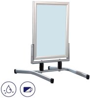 FRANKEN Kundenstopper Outdoor Plus silber DIN A1 2 Fächer 73,0 x 105,0 x 115,0 cm, 1 St.