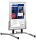 FRANKEN Kundenstopper Outdoor Plus silber DIN A1 2 Fächer 73,0 x 105,0 x 115,0 cm, 1 St.