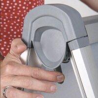 FRANKEN Kundenstopper Outdoor PRO silber DIN A1 2 Fächer 64,0 x 76,0 x 110,0 cm, 1 St.