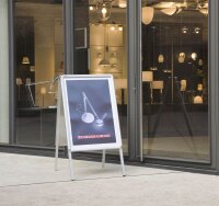 FRANKEN Kundenstopper Standard silber DIN A2 2...
