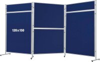 FRANKEN Trennwand ECO, doppelseitig, blau 120,0 x 150,0...