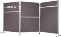 FRANKEN Trennwand ECO, doppelseitig, grau 120,0 x 60,0...
